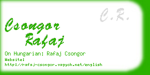 csongor rafaj business card